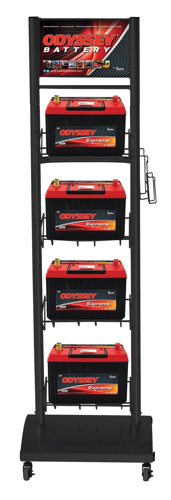 Odyssey Point of Purchase Display, 4 Tier Battery Rack – ODY4RETAILER
