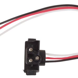Optronics Trailer Light Connector Pigtail, 10 Inch Length, 3-WIRE Plug, Right Angle, 12 Volt/ 24 Volt – A47PBP