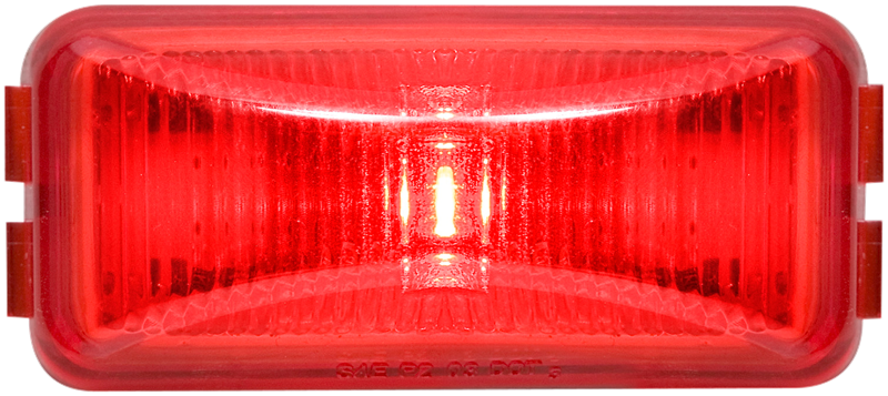 Optronics Clearance Light, AL90 Series, LED, Rectangular, 2-1/2 Inch Length X -1-1/4 Inch Width X 1 Inch Depth, Red Lens – AL90RBP