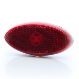 Optronics Trailer Light, MCL0030 Series, Marker/ Clearance Light, LED, Oval, Red, 4 Inch Length X 2 Inch Width X 0.7 Inch Height – MCL0030RBBP