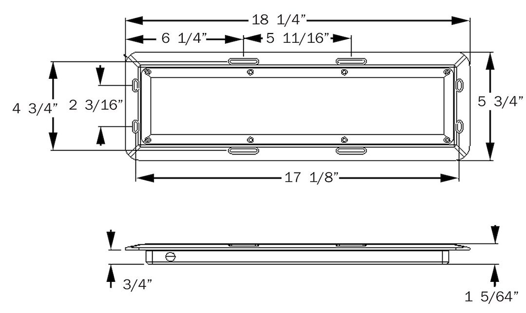 Optronics Interior Light – LED, Opti-Brite ™, 10 LED Dome, 18-1/4 Inch Length X 5-3/4 Inch Width X 1 Inch Height, White, 12 Volt, 1.33 Amp – ILL11CCB