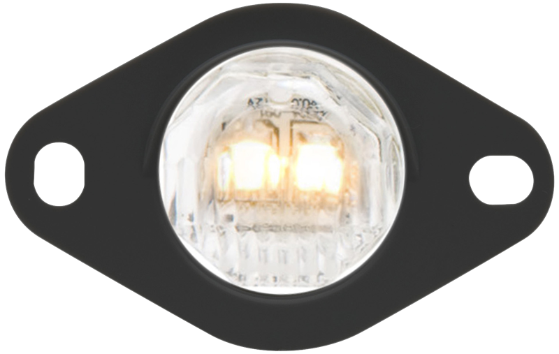 Optronics License Plate Light, LPL12 Series, Recess Mount, White LED, Black Plastic Housing, 12.8 Volt DC, 0.03 Amp, Polycarbonate Lens – LPL12CKMBP