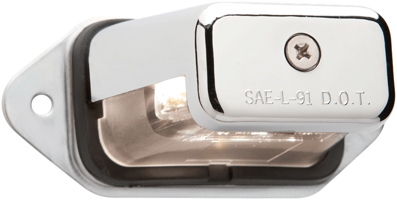 Optronics License Plate Light, LED, Surface Mount, 5 LED, Chrome Plated Housing, 12.8 Volt DC, 0.054 Amp, Polycarbonate Lens – LPL41CB