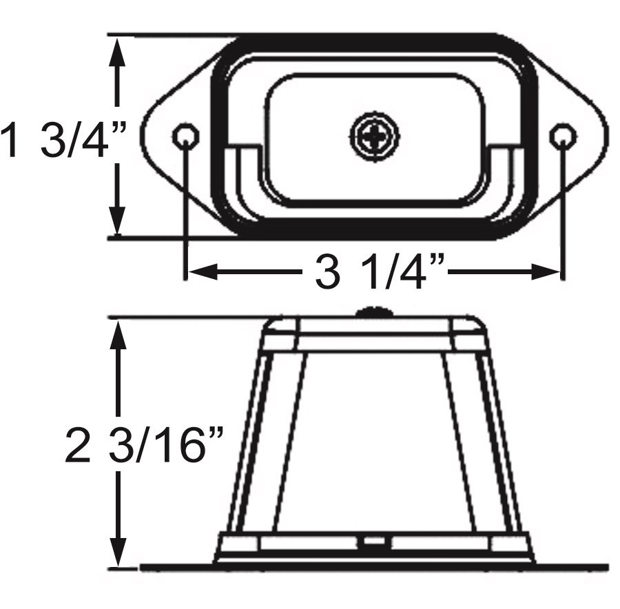 Optronics License Plate Light, LED, Surface Mount, 5 LED, Chrome Plated Housing, 12.8 Volt DC, 0.054 Amp, Polycarbonate Lens – LPL41CB