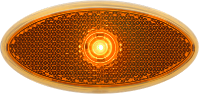 Optronics Clearance Light, MCL0030 Series, LED, Oval, 4 Inch Width X 2 Inch Height X 0.7 Inch Depth, Yellow Polycarbonate Lens – MCL0030ABB