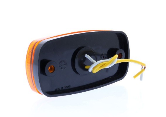 Optronics Clearance Light, LED, Oblong, 4 Inch Length X 2 Inch Width X 1 Inch Depth, Amber Lens, Black ABS Housing, With Reflex Lens – MCL0032ABB