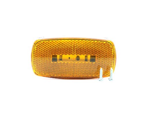 Optronics Clearance Light, LED, Oblong, 4 Inch Length X 2 Inch Width X 1 Inch Depth, Amber Lens, Black ABS Housing, With Reflex Lens – MCL0032ABS