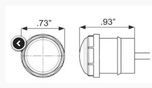 Optronics Clearance Light, MC10 Series, LED, Round, 0.73 Inch Diameter, Amber Lens, Polycarbonate Housing, Waterproof, 0.052 Amp – MCL10AKB