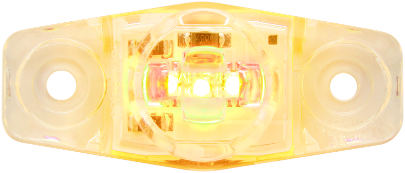 Optronics Side Marker Light – LED, MCL14 Series, Clear Lens, Surface Mount, Yellow Light, Single, Oblong – MCL14CAGBP
