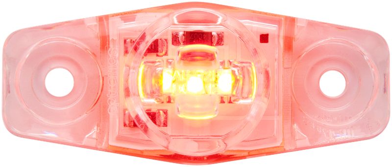 Optronics Side Marker Light – LED, MCL14 Series, Clear Lens, Surface Mount, Red Light, Single, Oblong – MCL14CRGBP