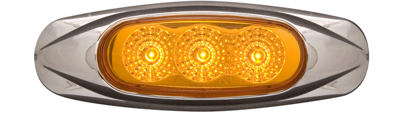 Optronics Side Marker Light – LED, MCL17 Series, Amber Lens, Surface Mount, Single, Oval – MCL17ABP