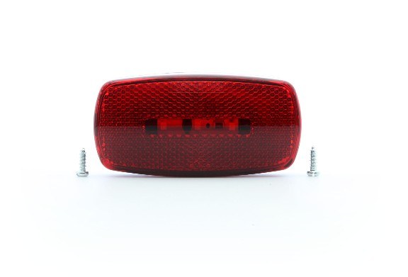 Optronics Clearance Light, MCL32 Series, LED, Oblong, 4 Inch Length X 2 Inch Width X 1 Inch Depth, Red Lens, Black ABS Housing – MCL32RBS