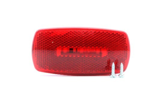 Optronics Clearance Light, MCL32 Series, LED, Oblong, 4 Inch Length X 2 Inch Width X 1 Inch Depth, Red Lens, White ABS Housing – MCL32RS