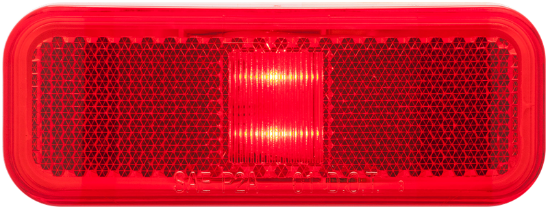 Optronics Clearance Light, MCL40 Series, LED, Rectangular, 4 Inch Length X 1-1/2 Inch Width X 15/16 Inch Depth, Red Lens, ABS Housing – MCL40RBP