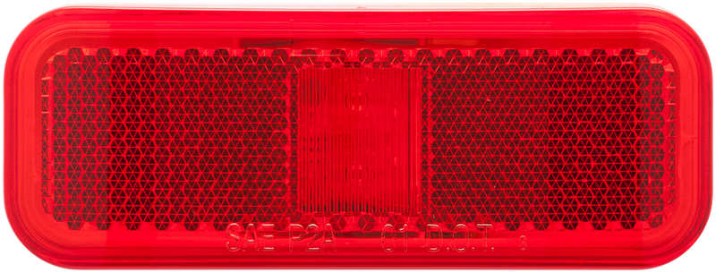 Optronics Clearance Light, MCL40 Series, LED, Rectangular, 4 Inch Length X 1-1/2 Inch Width X 15/16 Inch Depth, Red Lens, ABS Housing – MCL44RB1
