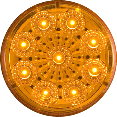 Optronics Clearance Light, MCL50 Series, LED, Round, 2 Inch Diameter, Yellow Acrylic Lens, Polycarbonate Housing, Waterproof, 0.047 Amp – MCL50AB