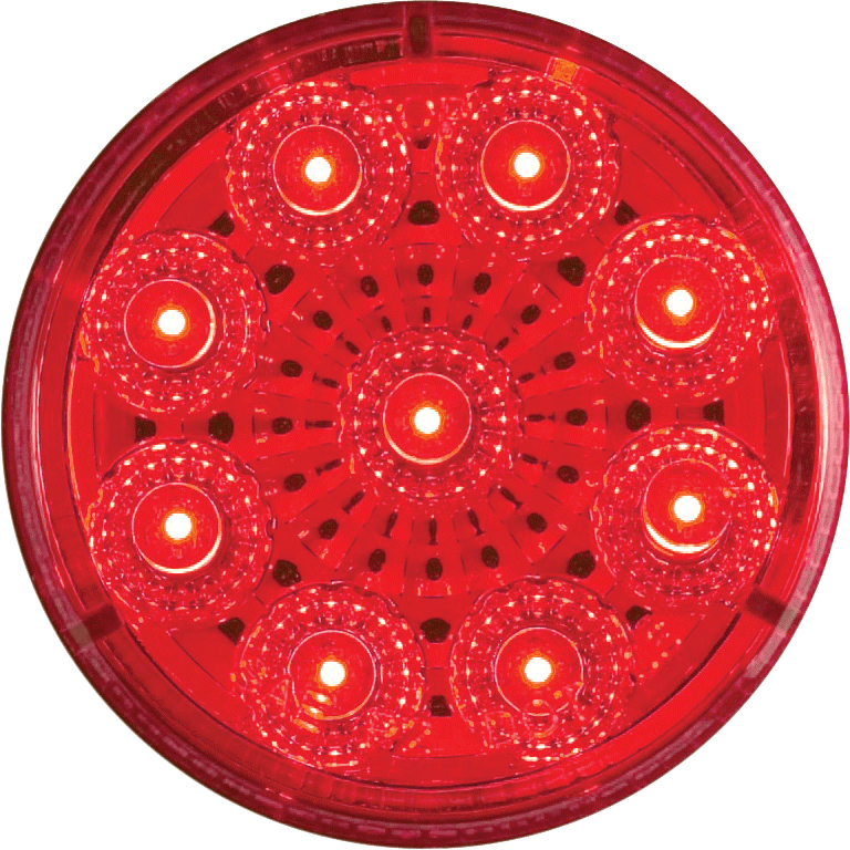 Optronics Side Marker Light – LED, MCL50 Series, Red Lens, Grommet Mount, Single, Round, 2 Inch Diameter, Polycarbonate Housing and Lens – MCL50RB