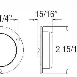 Optronics Trailer Light, MCL52 Series, Marker/ Clearance Light, LED Bulb, 12 Volt, Round, Yellow Lens – MCL52AB