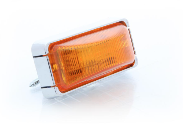 Optronics Clearance Light, AL91 Series, LED, Rectangular, 2.6 Inch Width X 0.94 Inch Depth X 1.2 Inch Height, Amber Lens – MCL91AB
