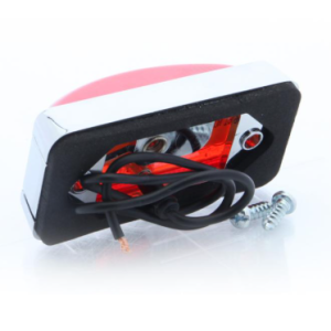 Optronics Trailer Light, MCL91 Series, Marker/ Clearance Light, LED Bulb, Rectangular, Red Lens, Chrome Housing – MCL91RB