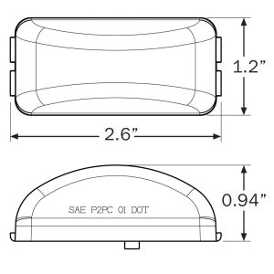 Optronics Trailer Light, MCL91 Series, Marker/ Clearance Light, LED Bulb, Rectangular, Red Lens, Chrome Housing – MCL91RB