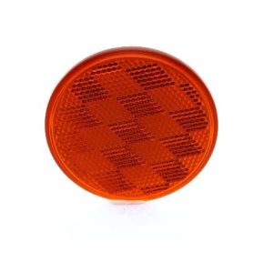 Optronics Reflector, Amber Lens, 3 Inch Round, Mounts with Adhesive Backing, Retail Packaging – RE21AS