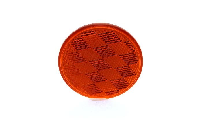 Optronics Reflector, Amber Lens, 3 Inch Round, Mounts with Adhesive Backing, Retail Packaging – RE21AS