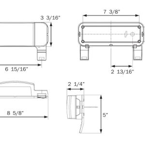 Optronics Trailer Light, Stop/ Turn/ Tail Light, Rectangular, 8.625 Inch Length X 5 Inch Width X 2-1/4 Inch Depth – RVST61S