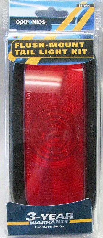 Optronics Trailer Light, Stop/ Turn/ Tail Light, Incandescent, Oval, 6-1/2 Inch Length X 2-5/16 Inch Width, 12.8 Volt DC – ST70RK