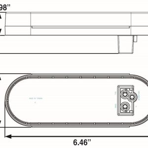 Optronics Trailer Light, Fleet Count ™, Stop/ Turn/ Tail Light, LED, Oval, Red, 6.46 Inch Length X 2.28 Inch Width, 12.8 Volt DC – STL12RK