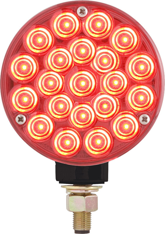 Optronics Trailer Light, STL51 Series, Stop/ Turn/ Tail Light, LED Bulb, Round, Red, 4 Inch Diameter, 21 Diodes, 12 Volt – STL51RBB