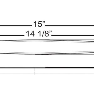 Optronics Trailer Light, Stop/ Turn/ Tail Light, LED Bulb, Rectangular, Red, 15 Inch Length X 1-5/8 Inch Width X 3/4 Inch Height, 12 Volt – STL63RB