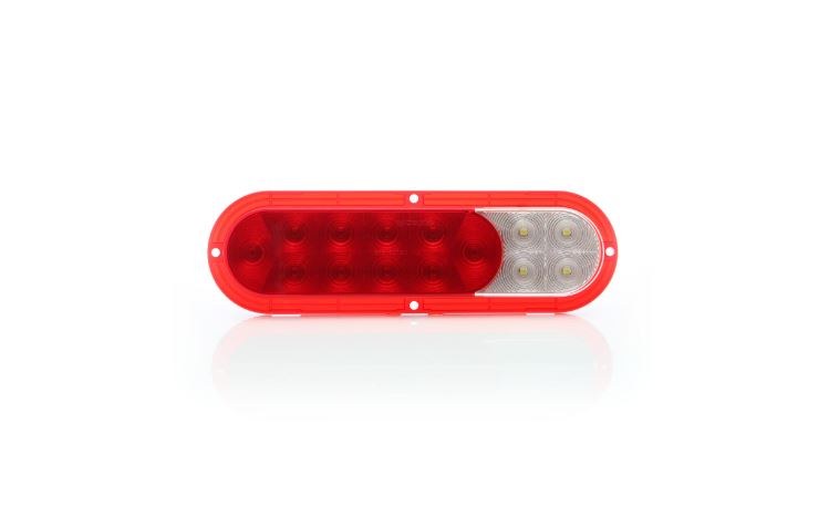Optronics Trailer Light, Fusion, Stop/ Turn/ Tail/ Back-Up Light, Surface Mount, LED, Oval, Red, 10-1/4 Inch Length X 3-1/16 Inch Width – STL68RBP