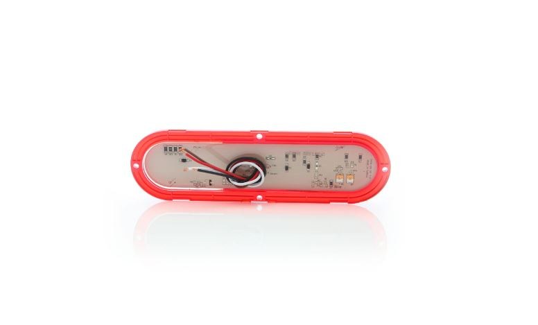 Optronics Trailer Light, Fusion, Stop/ Turn/ Tail/ Back-Up Light, Surface Mount, LED, Oval, Red, 10-1/4 Inch Length X 3-1/16 Inch Width – STL68RBP