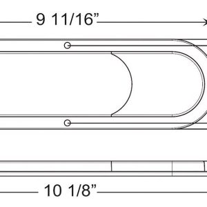 Optronics Trailer Light, Fusion, Stop/ Turn/ Tail/ Back-Up Light, Surface Mount, LED, Oval, Red, 10-1/4 Inch Length X 3-1/16 Inch Width – STL68RBP