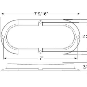 Optronics Trailer Light, Fleet Count ™, Stop/ Turn/ Tail Light, LED, Oval, Red, 7-9/16 Inch Length X 3-5/16 Inch Width X 3/4 Inch Depth – STL73RBP