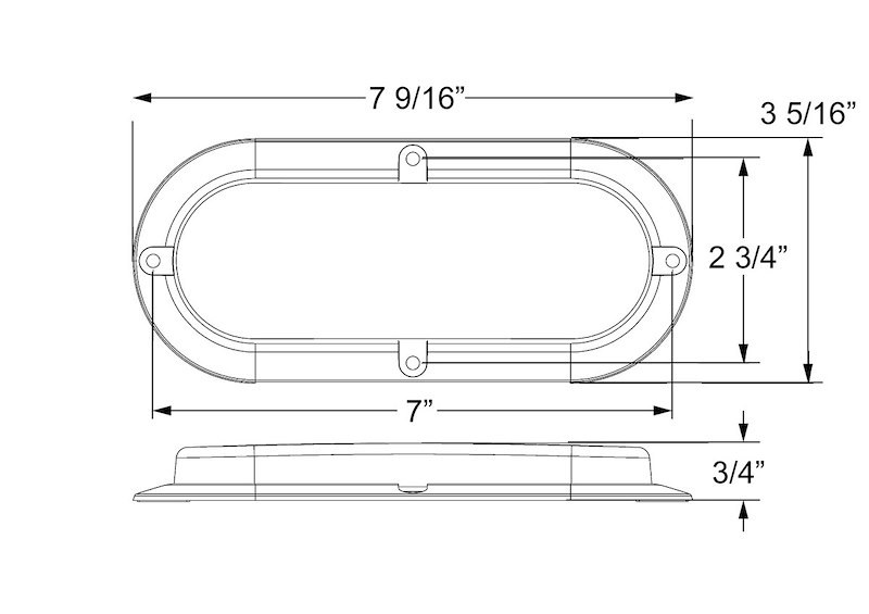 Optronics Trailer Light, Fleet Count ™, Stop/ Turn/ Tail Light, LED, Oval, Red, 7-9/16 Inch Length X 3-5/16 Inch Width X 3/4 Inch Depth – STL73RBP