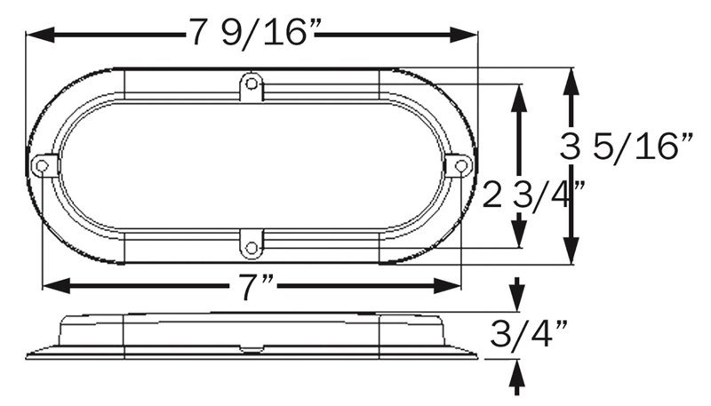Optronics Trailer Light, STL78 Series, Stop/Turn/Tail Light, LED Bulb, Oval, Red, 7.56 Inch Length X 3.3 Inch Width X 3/4 Inch Depth – STL78RK