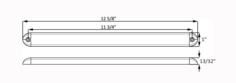 Optronics Work Light, For Interior and Exterior Use, 12-5/8 Inch Length X 1 Inch Width X 1/2 Inch Height, Surface Mount, Utility Light – UCL59CB
