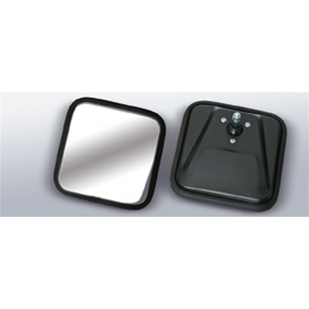Rugged Ridge Exterior Mirror, Aftermarket Replacement, Single, Black, Manual, Without Heated Mirrors, Without Turn Signal Indicators – 11002.02