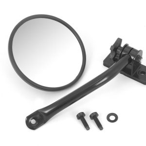 Rugged Ridge Exterior Mirror Relocation Bracket, Powder Coated, Black, Steel, Set of 2 – 11025.10