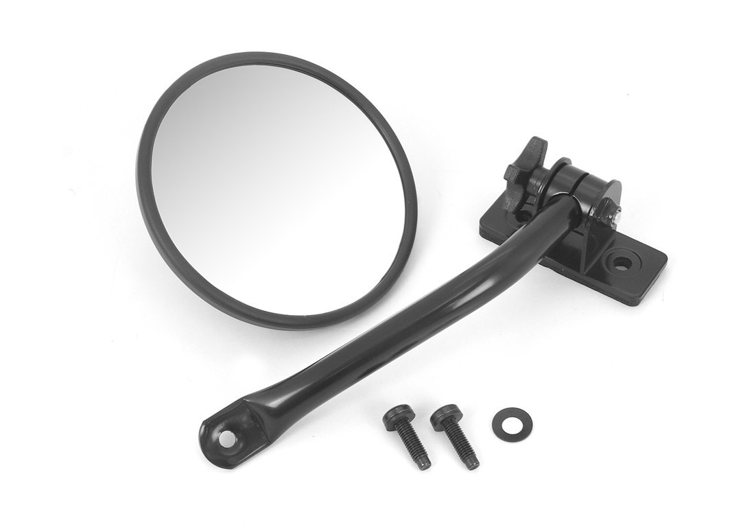 Rugged Ridge Exterior Mirror Relocation Bracket, Powder Coated, Black, Steel, Set of 2 – 11025.10