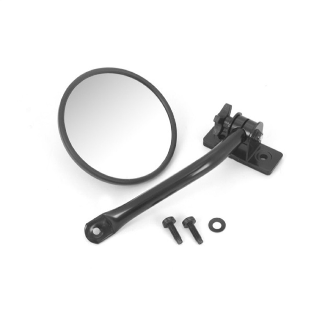 Rugged Ridge Exterior Mirror Relocation Bracket, Powder Coated, Black, Steel, Single – 11025.11