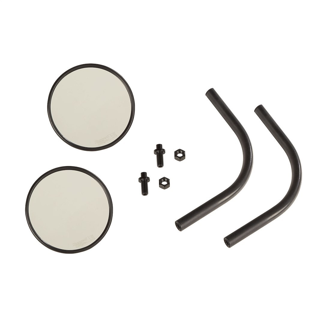 Rugged Ridge Exterior Mirror, Trail, Aftermarket Conversion, Set of 2, Black, Manual, Foldaway, Without Heated Mirrors – 11025.25