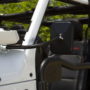 Rugged Ridge Exterior Mirror, Trail, Aftermarket Conversion, Set of 2, Black, Manual, Foldaway, Without Heated Mirrors – 11025.26