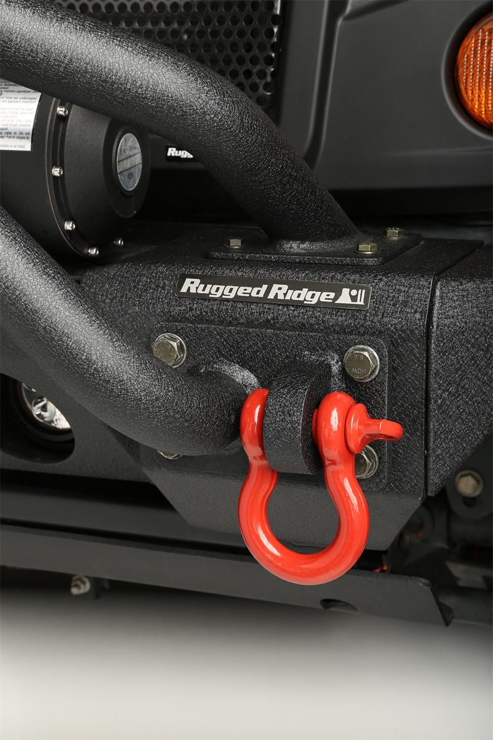 Rugged Ridge D-Ring, With 7/8 Inch Pin, 13,500 Pound Rating, Powder Coated, Red, Steel, Set of 2 – 11235.13