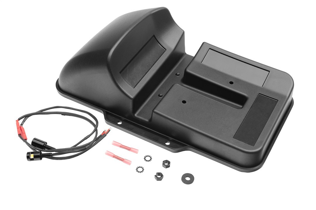 Rugged Ridge License Plate Relocation Kit, Relocates to Fender, Illuminated, With Two LED Light Bolts/ Installation Hardware – 11238.16