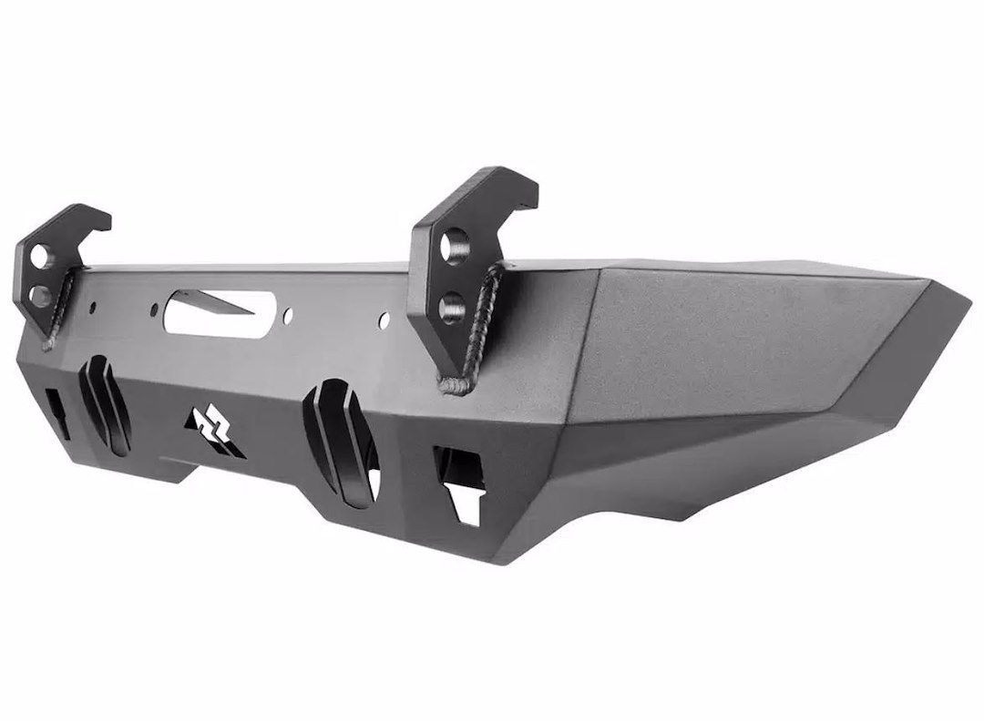 Rugged Ridge Bumper, Heavy-Duty Bumper, One Piece Design, Mounting Hardware Included, Without Grille Guard, With Winch Mount – 11540.32