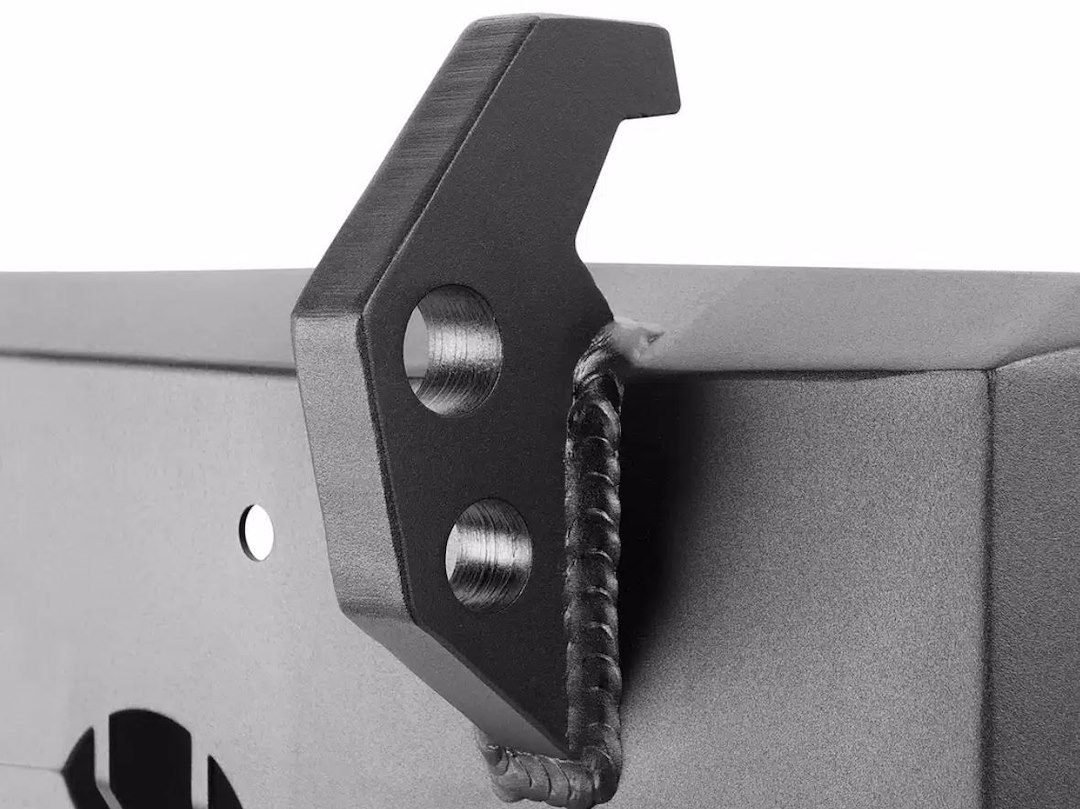 Rugged Ridge Bumper, Heavy-Duty Bumper, One Piece Design, Mounting Hardware Included, Without Grille Guard, With Winch Mount – 11540.32