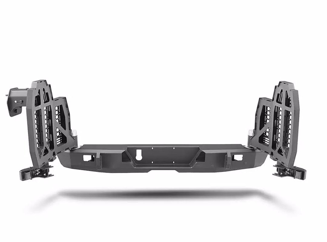 Rugged Ridge Bumper, Wingmate, Modular Design, Mounting Hardware Included, Compatible with OE Hitch, With D-Ring Mounts, With Light Cutouts – 11540.38